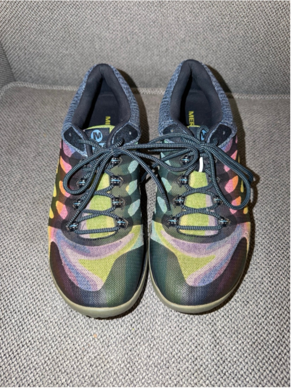 Merrell Antora 2 Rainbow women’s trail running shoes sz 10.5 see last pic